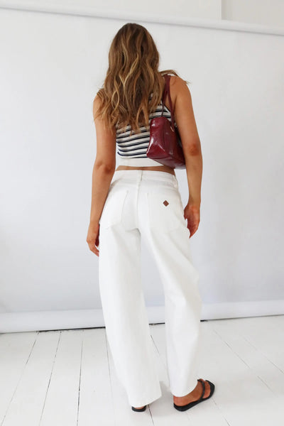 99 Low Barrel Jean WHITE GOLD