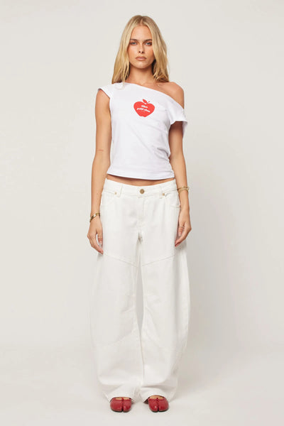 99 Low Barrel Jean WHITE GOLD