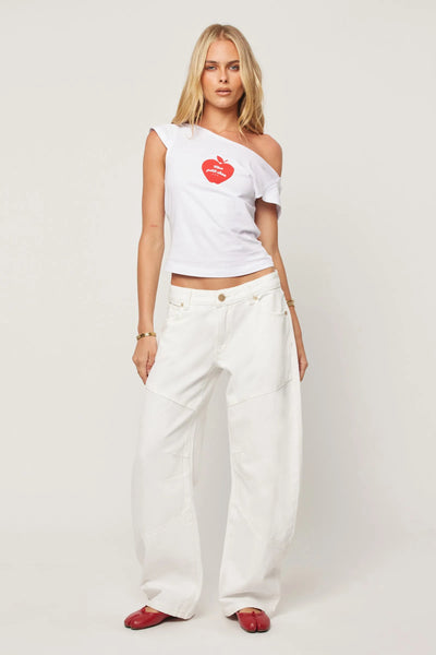 99 Low Barrel Jean WHITE GOLD