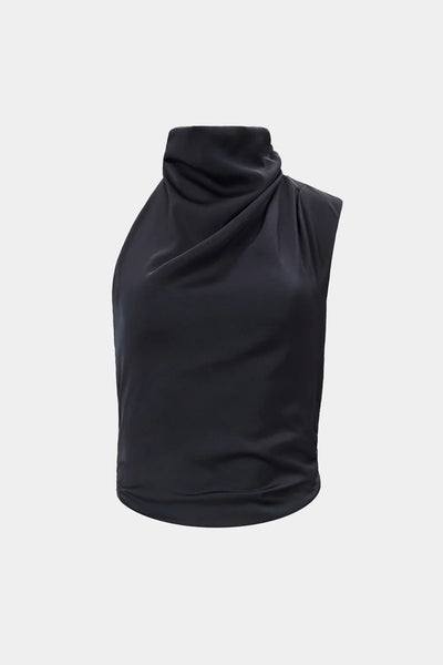 The 'Constantina' Satin Top BLACK