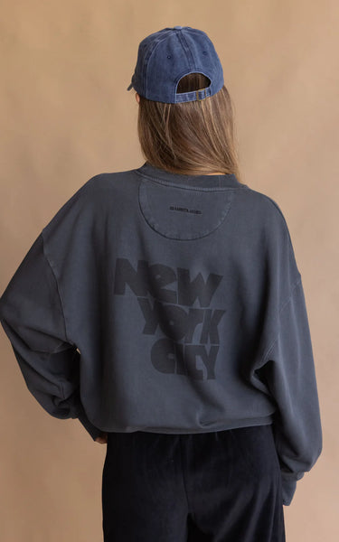 NYC Sweatshirt WAHSED BLACK