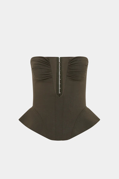 The Caspian Corset Top FOREST