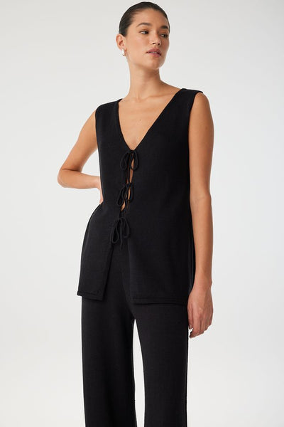 Poppy Longline Top BLACK