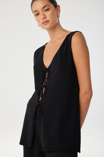 Poppy Longline Top BLACK