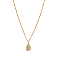 May Birthstone Necklace 18K GOLD VERMEIL/ EMERALD