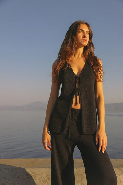 Poppy Longline Top BLACK