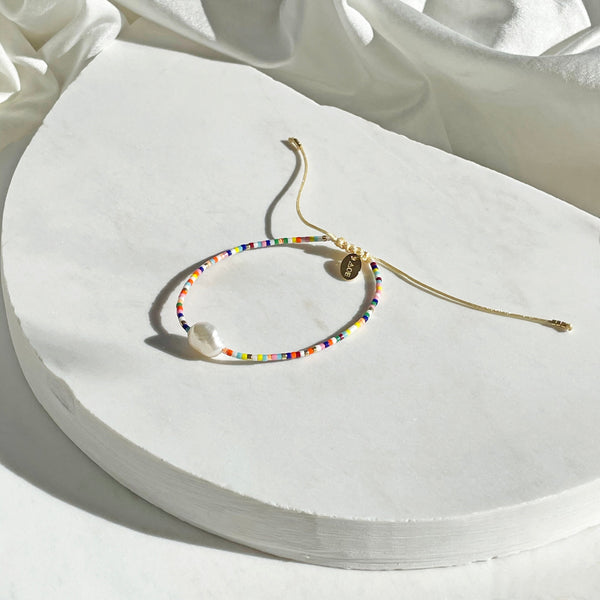Marley Gold and Pearl Bracelet RAINBOW