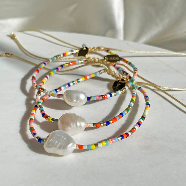 Marley Gold and Pearl Bracelet RAINBOW