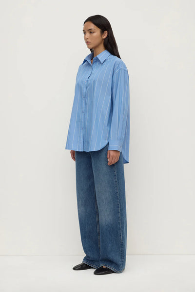 Marcia Stripe Long Sleeve Shirt BLUE/ WHITE STRIPE