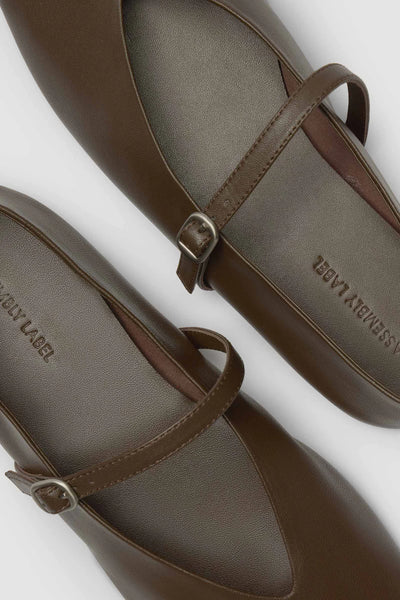 Millie Leather Ballet Flat BIRCH