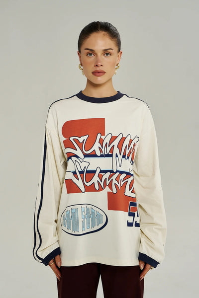 Bleu 55 LS Tee VINTAGE WHITE