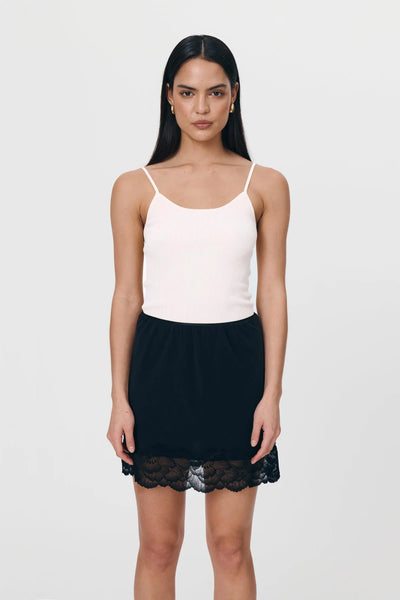 Marina Silk Mini Skirt NOIR