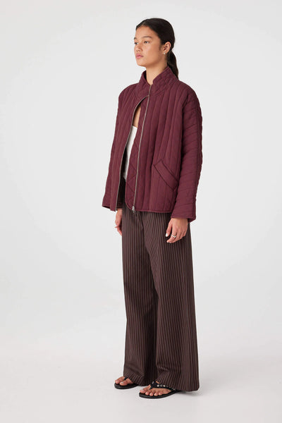 Tessa Quilted Jacket MERLOT