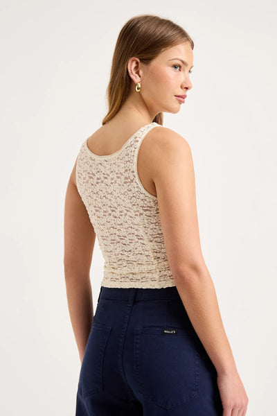 Rosalie Lace Tank WHITE