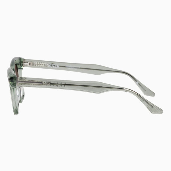 Hutch TRANSPARENT SAGE w. MATTE SILVER METAL / BROWN LENS