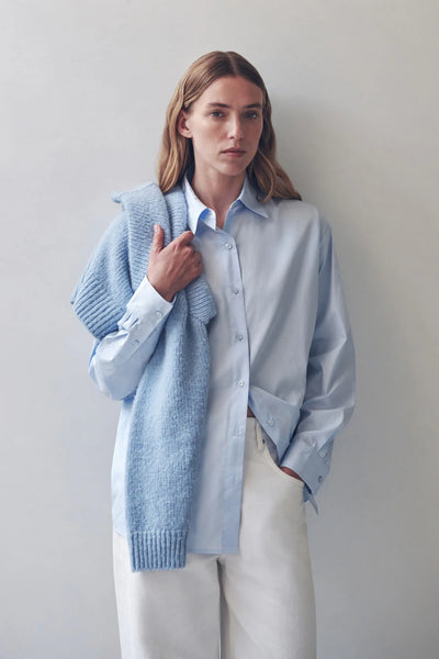 Micha Poplin L/S Shirt POWDER BLUE
