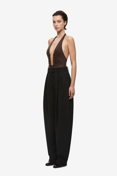 The Jennifer Cupro Bodysuit CHOCOLATE