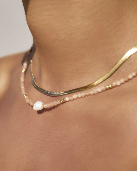 Mila Gemstone Necklace ROSE