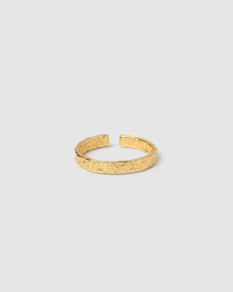 Eros Gold Textured Ring - Small