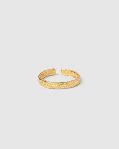 Eros Gold Textured Ring - Small