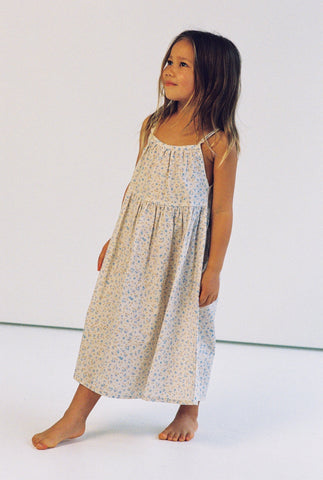 Darcy Dress INDIGO BLOOM PRINT