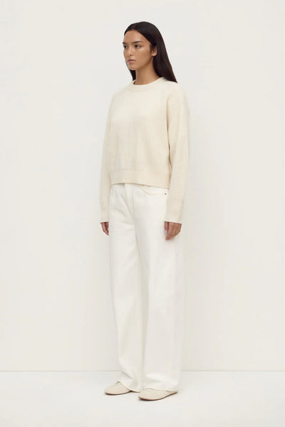 Amerie Cashmere Knit Jumper WHITE
