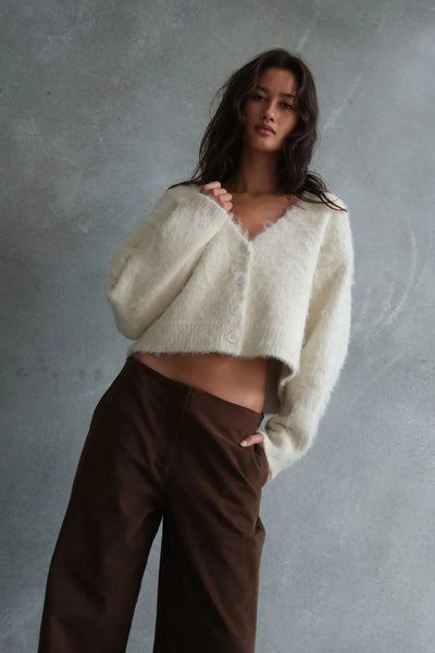 Liora Fluffy Cardigan CREAM