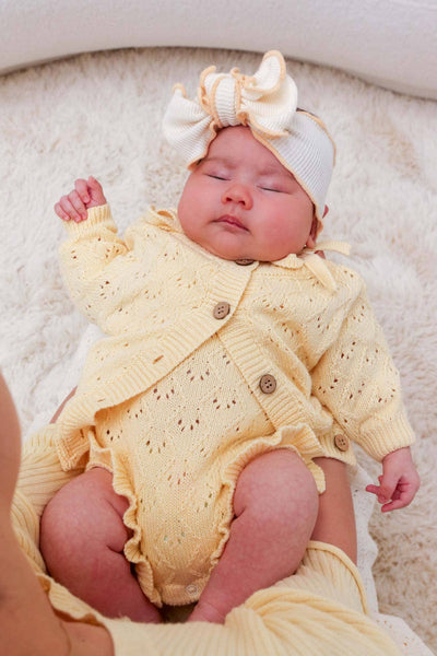 Mila Pointelle Tie Romper BUTTER