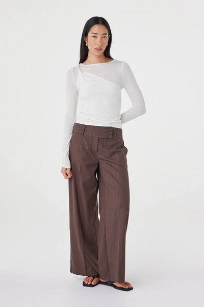 Mabel Long Sleeve Twist Top CREAM