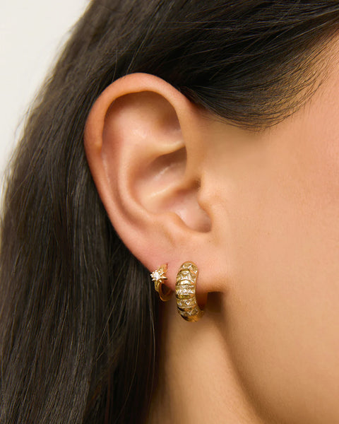 Hallie Earrings CLEAR SILVER