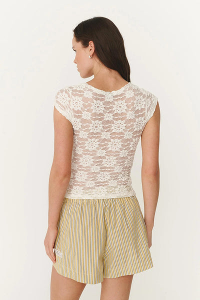 Galo Sunflower Lace Tee CREME