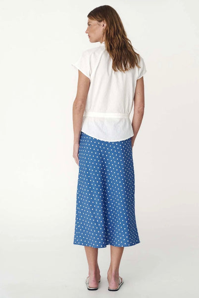 Frannie Silk Midi Skirt CORNFLOWER
