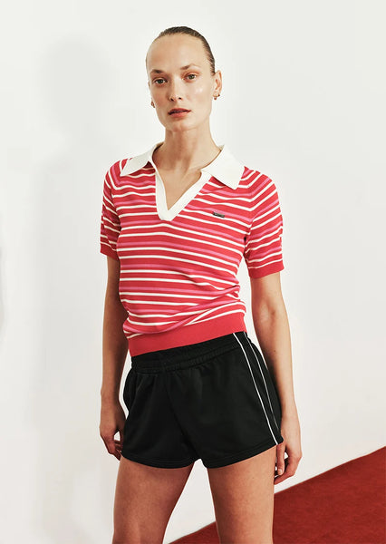 Radial Knit Polo STRAWBERRY STRIPE