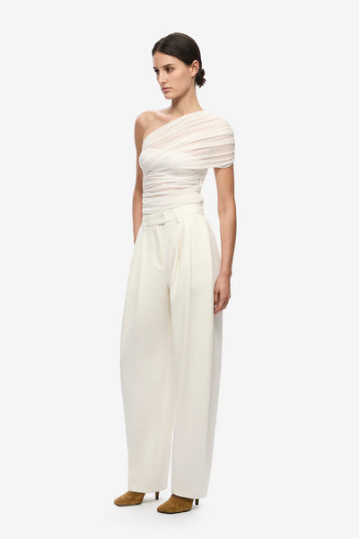 The Interwoven Silk Top - IVORY