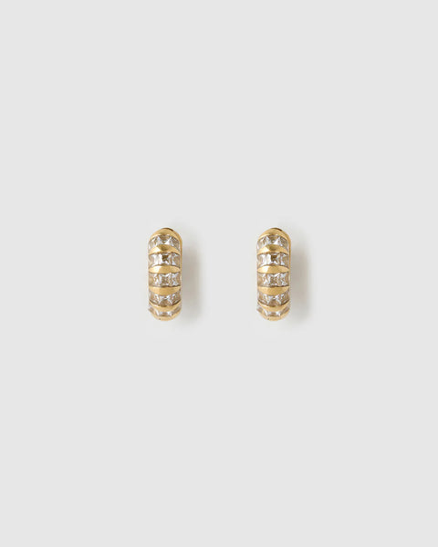 Hallie Earrings CLEAR SILVER