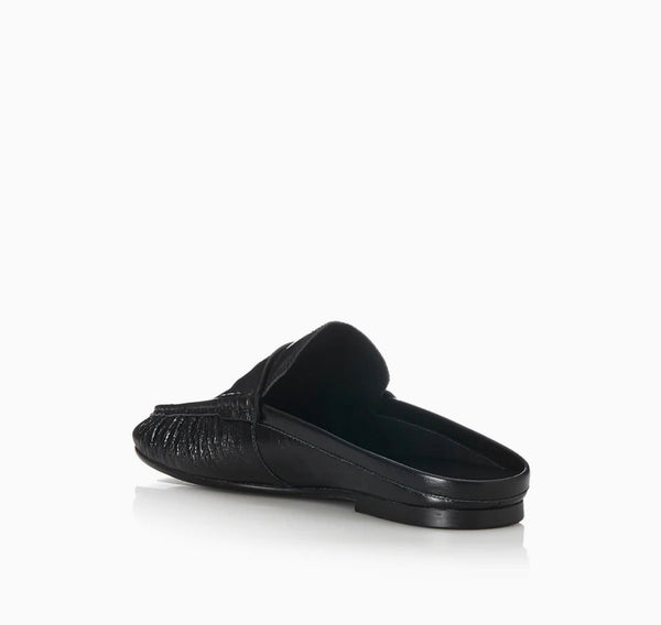 Ivy BLACK OILY CRINKLE LEATHER
