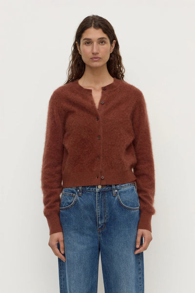 Carina Merino Wool Cardigan BURNT AMBER