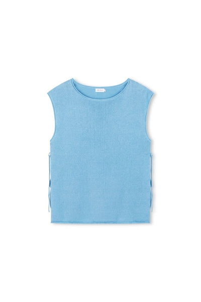 Poppy Tie Side Top CYAN