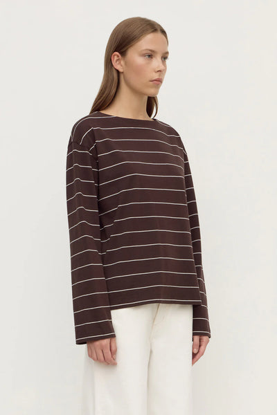 Scout Long Sleeve Tee GANACHE/ CREAM STRIPE
