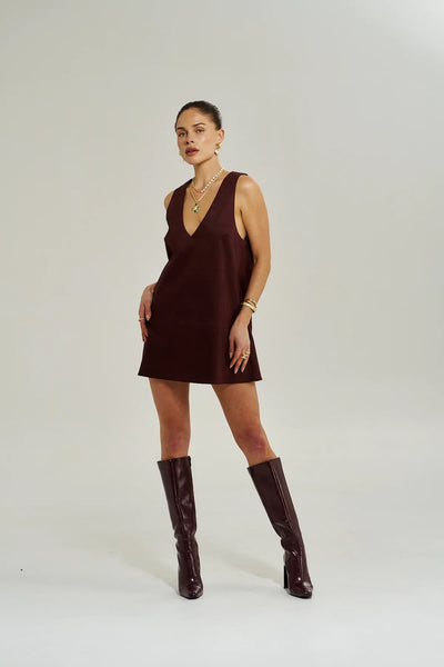 V Neck Mini Dress SYRAH