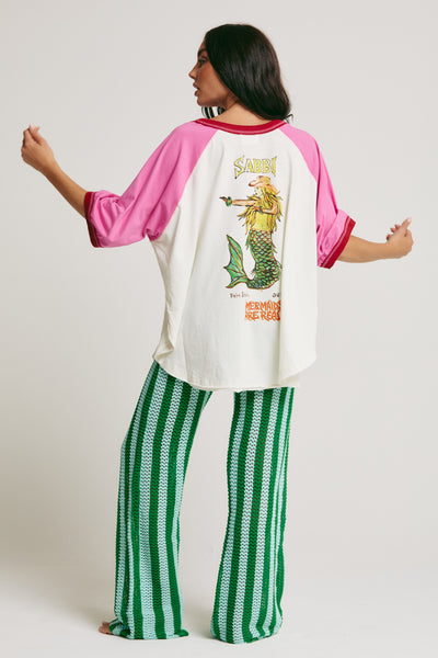 The Raglan Mermaid Swim Club Tee PINK