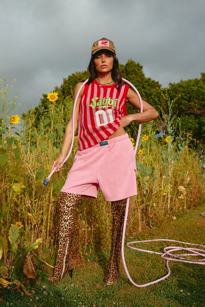 The Knit B-Ball Singlet RED STRIPE