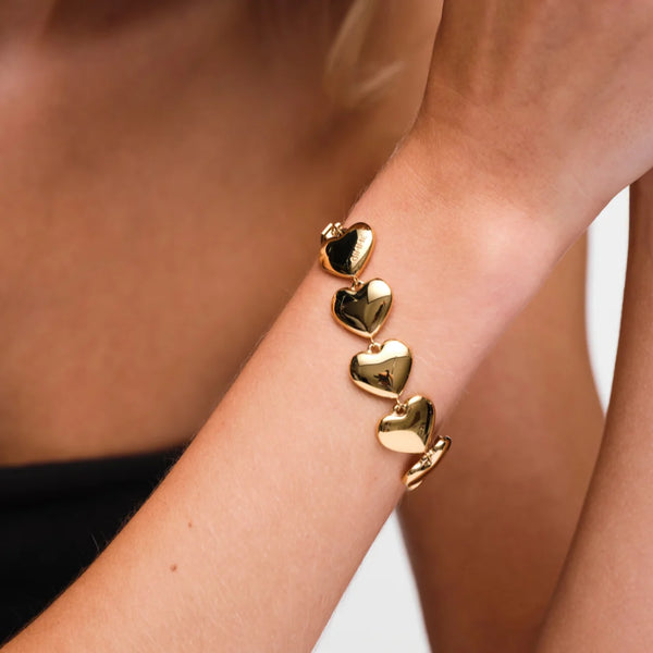Lisa Puffy Heart Bracelet GOLD