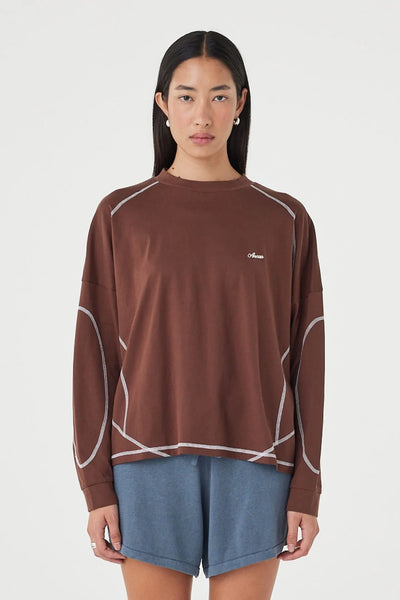 Kesh Long Sleeve Tee ESPRESSO & CREAM