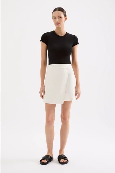 Thilda Linen Skirt WHITE