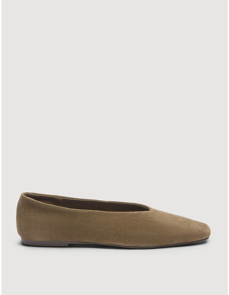 Andrea Suede Ballet Flat BARK