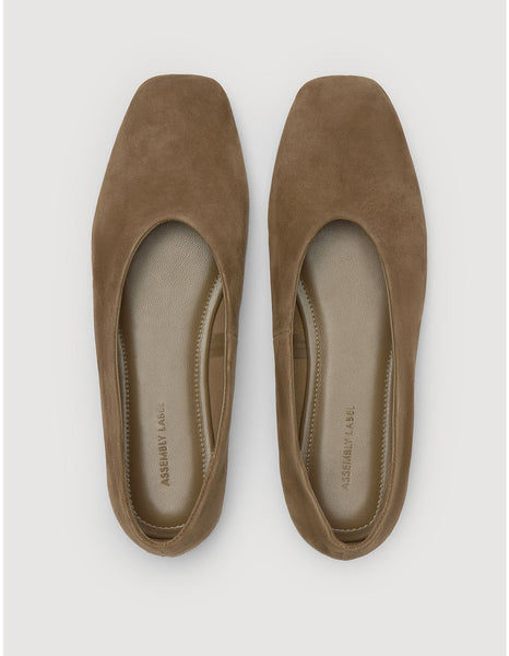 Andrea Suede Ballet Flat BARK