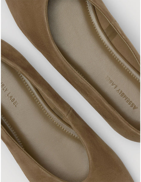 Andrea Suede Ballet Flat BARK