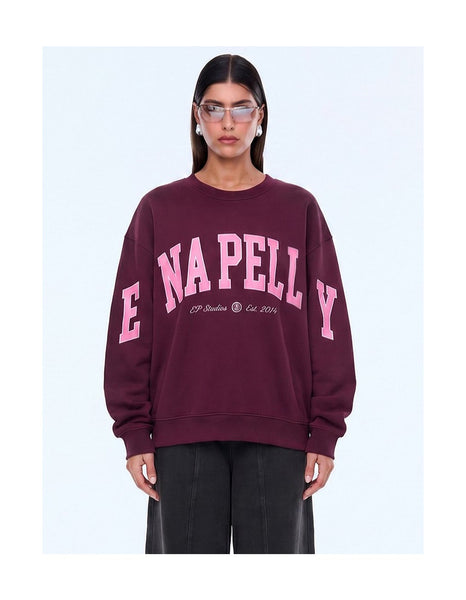 Mila Oversize Sweater DEEP CHERRY RED