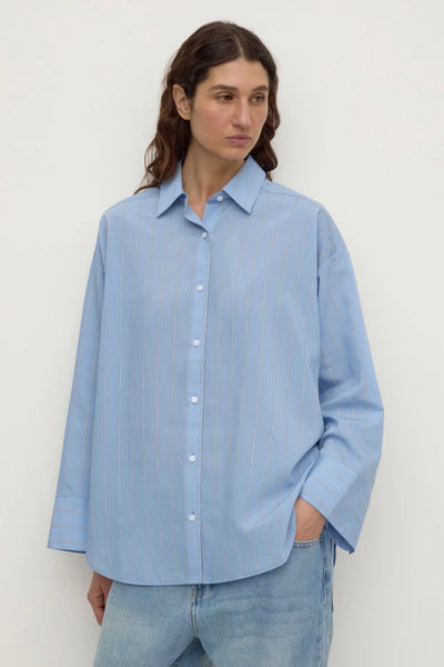 Delaney Italian Stripe Shirt BLUE
